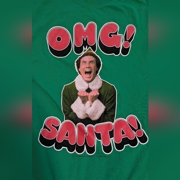 OMG! Santa! Elf tee shirt size medium - Picture 3 of 7
